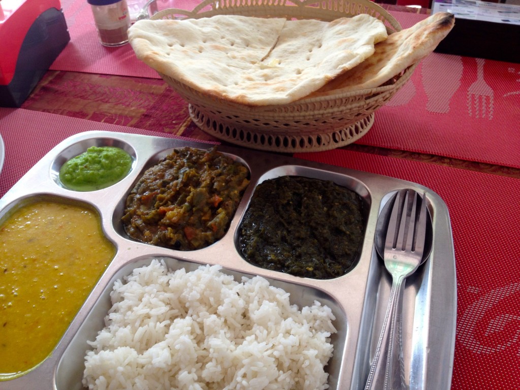 $3 Vegetarian Thali Plate at India Gate.