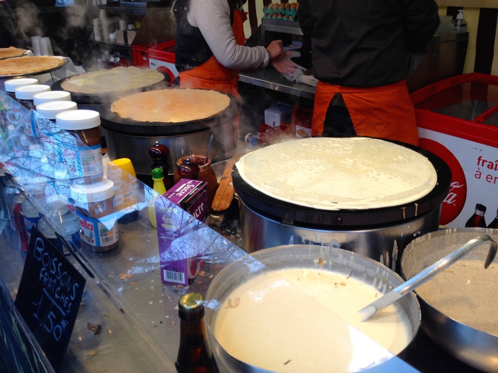 Did we get crepes? You Betcha! We had a delicious caramel one at the market. We also tried a sugar and lemon crepe, and a butter, cinnamon and sugar crepe. The Cinnamon one won, hands down.