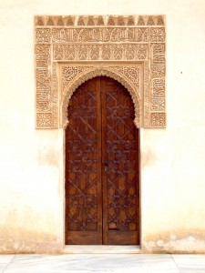 An awesome door in the Courtyard of the Myrtles.