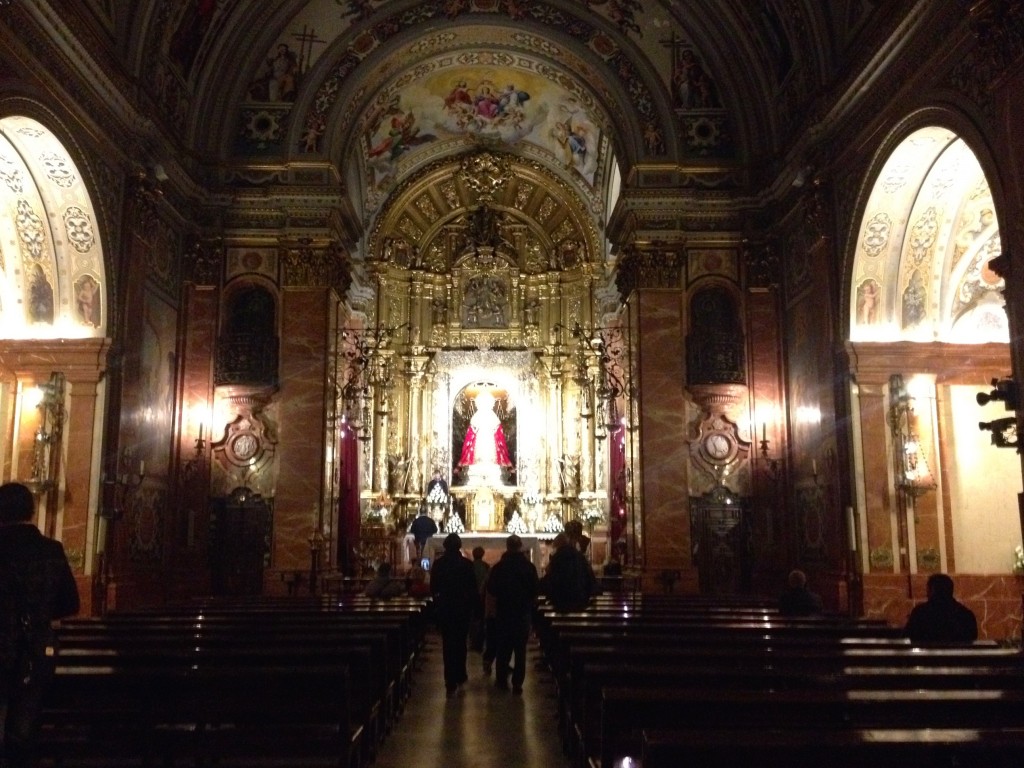 The interior of the Basilica de la Macarena