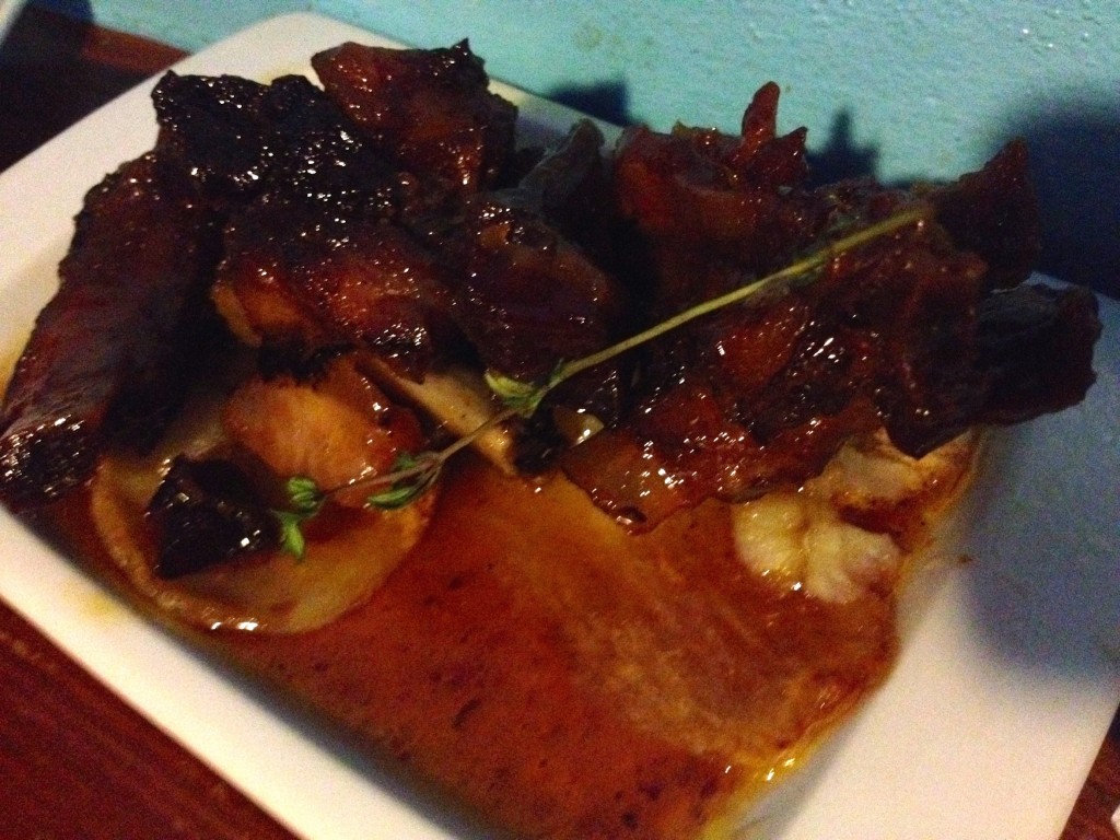 I'm salivating just looking at this one. Costillas a la Miel (honey marinated pork ribs).
