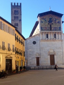 Lucca's Church of San Frediano, built in 1112. Check out the elaborate mosaic facade!
