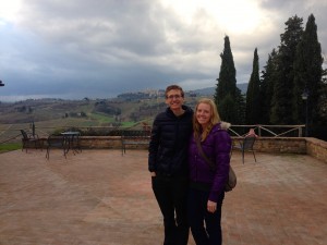 We went on a winery tour in the Tuscan Countryside.