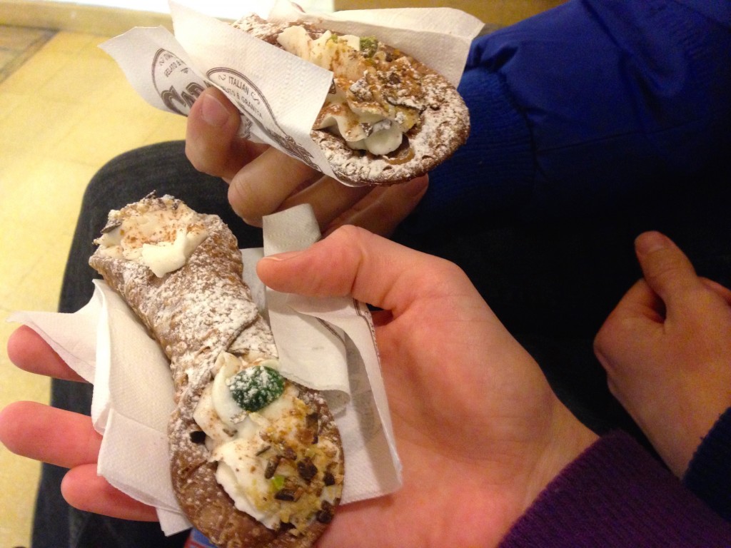 The delicious Cannoli! Just €2,60 each.