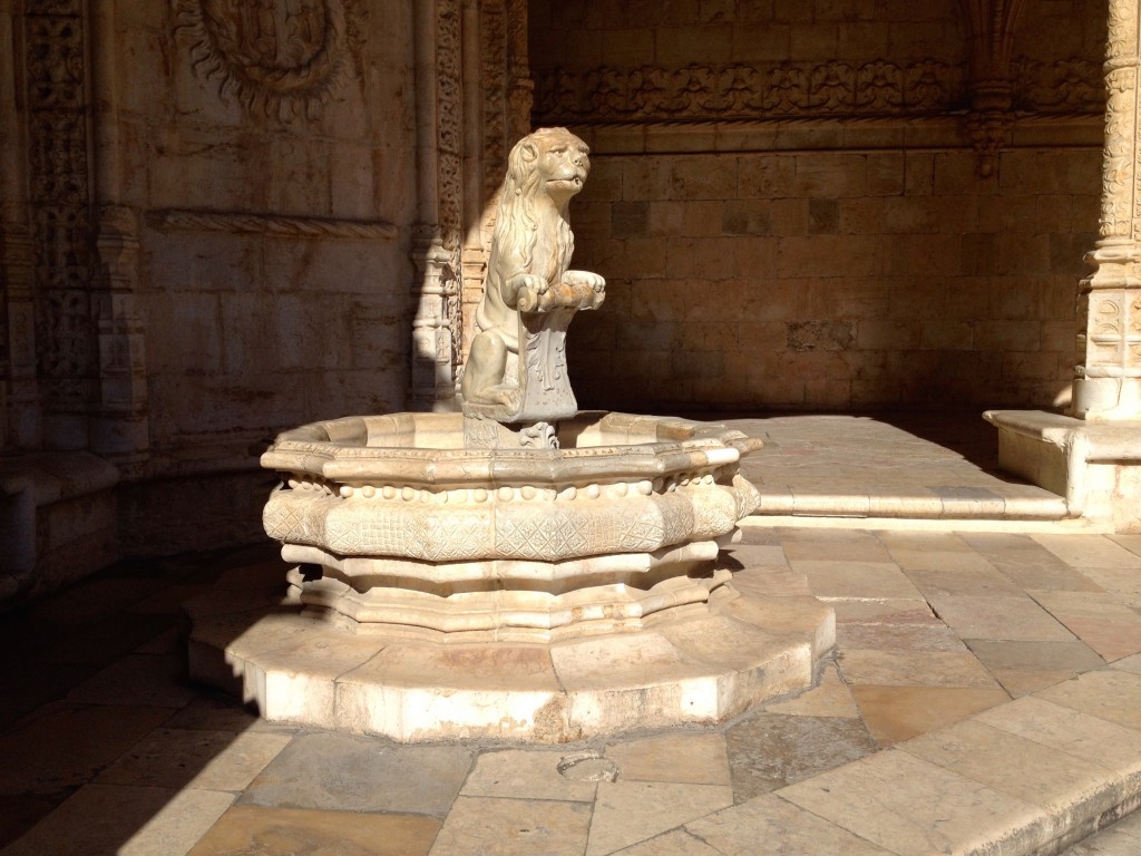 A fountain where monks would wash up before going into the rectory.