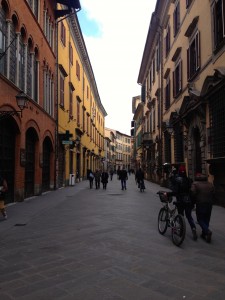 One of Pisa's cute shopping streets.