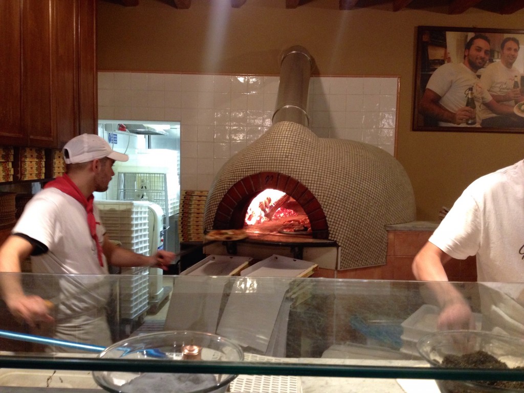The Wood-fired Pizza Oven at Gusta Pizza.