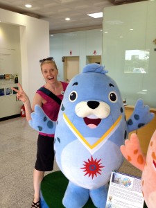 Being crazy on our layover tour of Incheon, South Korea.