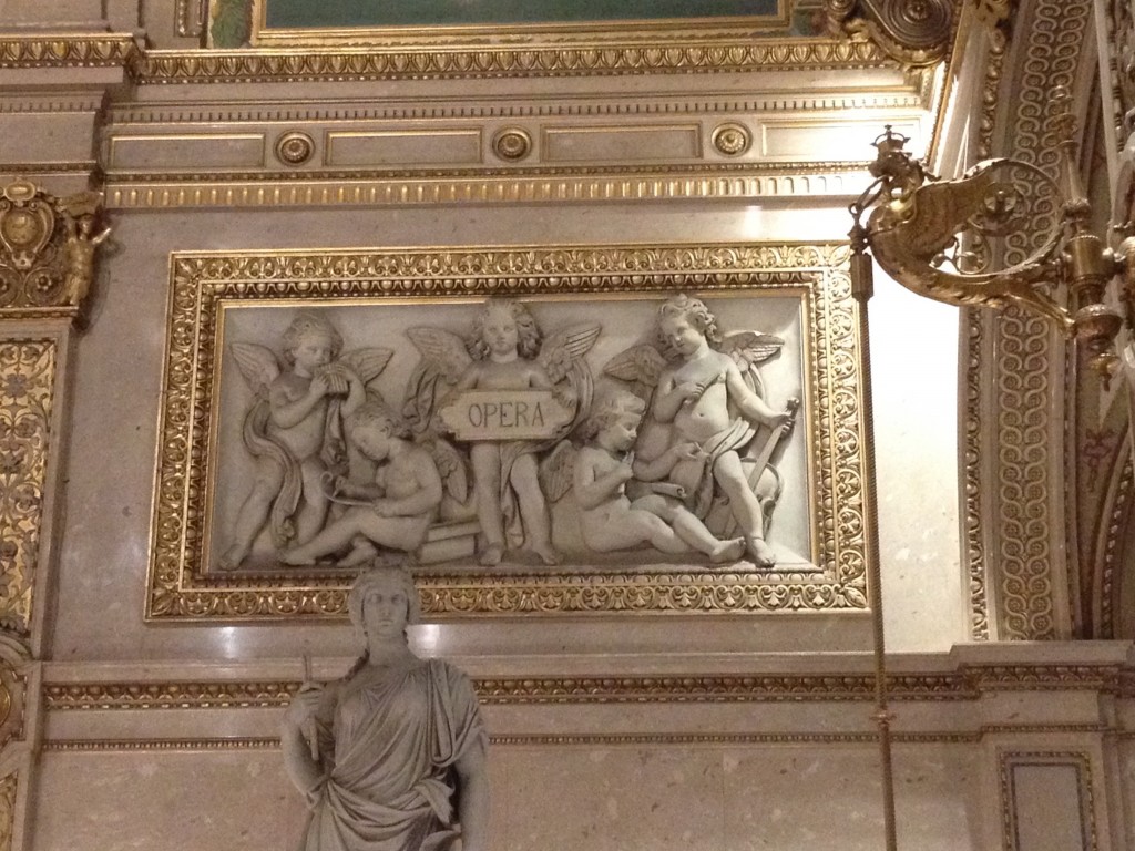 Inside the Vienna State Opera House.