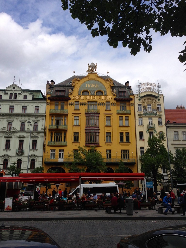 The super art-nouveau Grand Hotel Europa in Prague. Reminds me of the Grand Budapest Hotel movie!